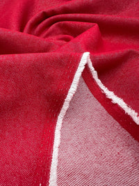 Red Plain Washed Stretch Denim 280GSM - T9 Fabrics