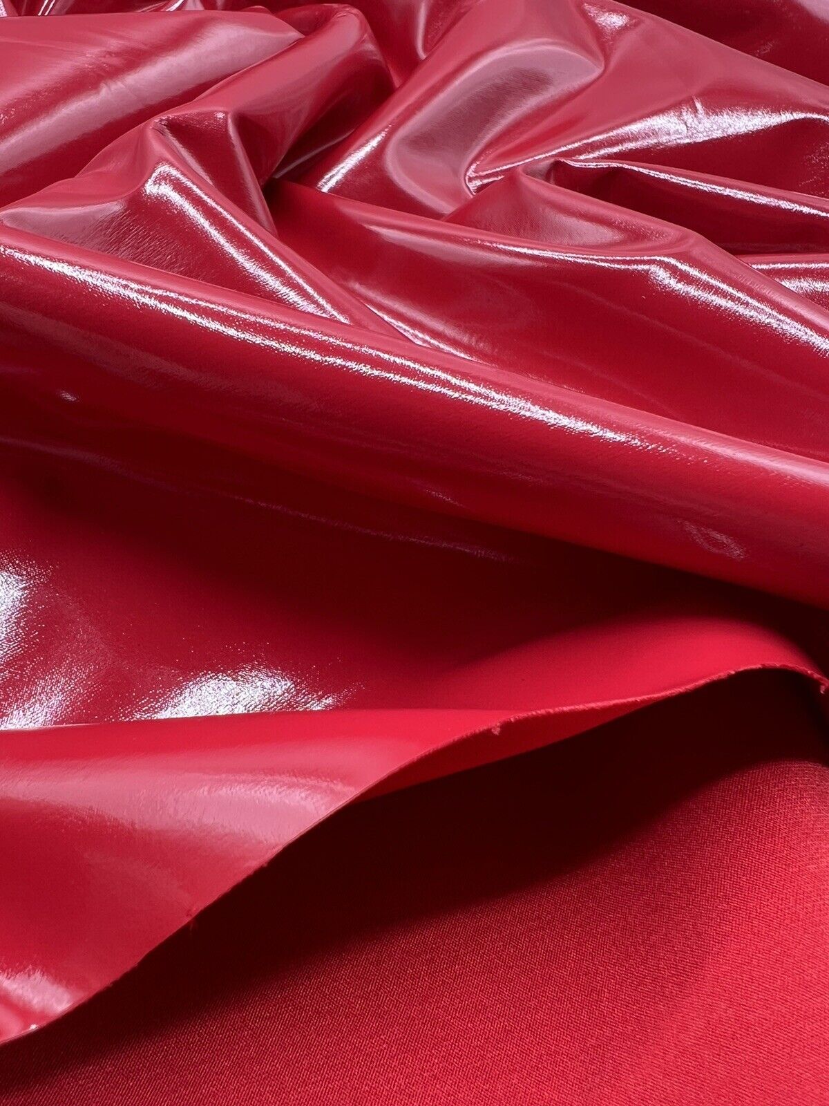 Red PU Vinyl Dress Craft Fabric - T9 Fabrics