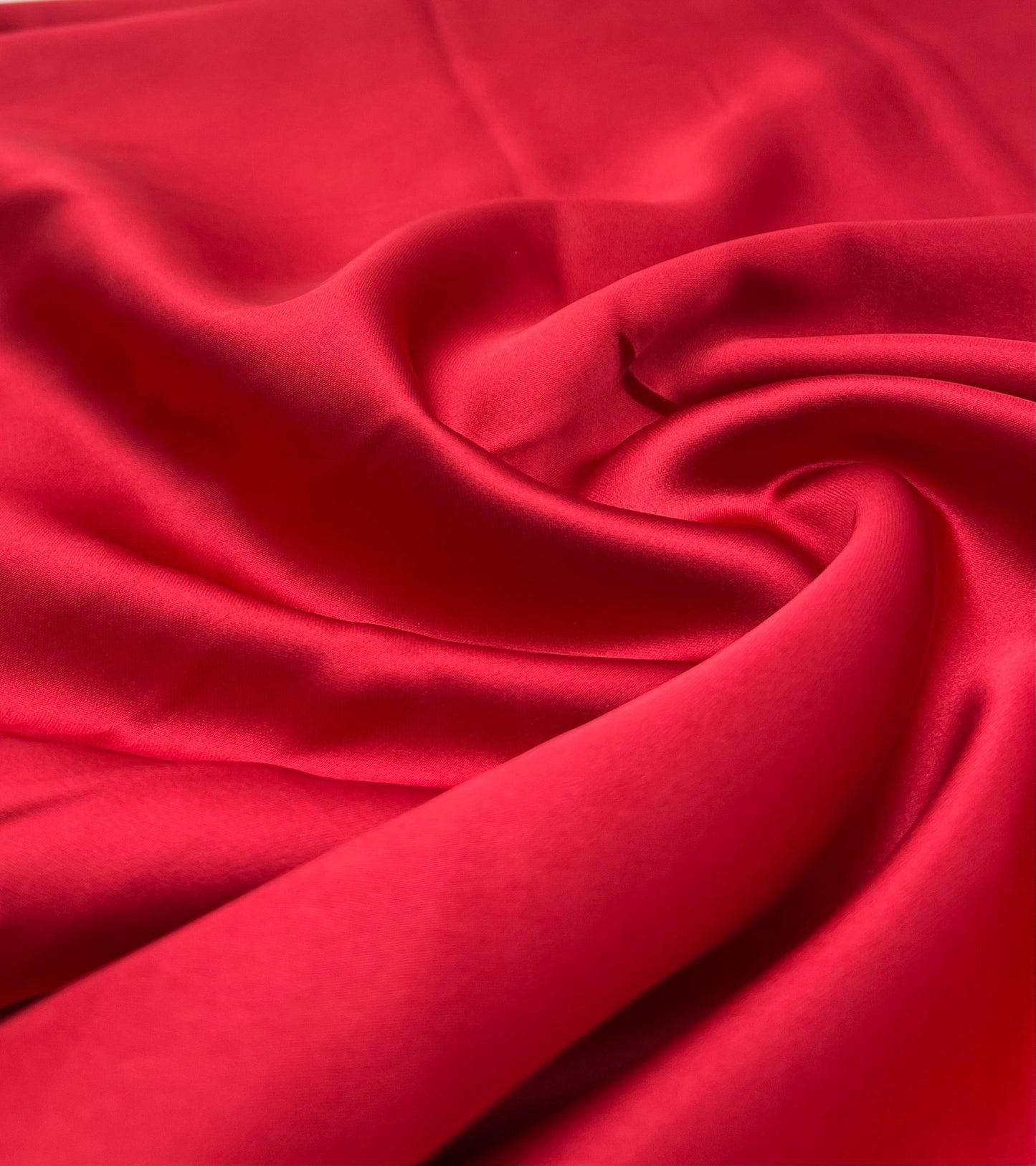 Red Recycled Satin 160GSM Dress Craft Non Stretch Fabric - T9 Fabrics