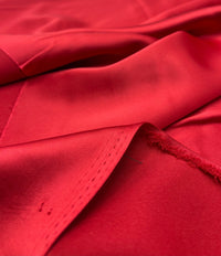 Red Recycled Satin 160GSM Dress Craft Non Stretch Fabric - T9 Fabrics