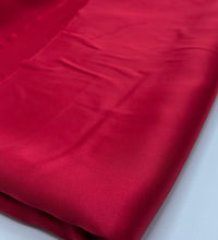 Red Recycled Satin 160GSM Dress Craft Non Stretch Fabric - T9 Fabrics