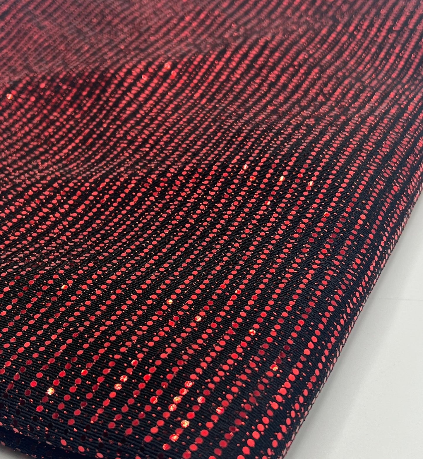 Red Sequin Nylon Metallic Sparkle Stretch Fabric - T9 Fabrics