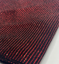 Red Sequin Nylon Metallic Sparkle Stretch Fabric - T9 Fabrics