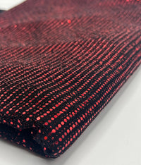 Red Sequin Nylon Metallic Sparkle Stretch Fabric - T9 Fabrics