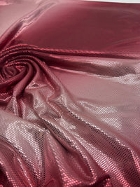 Red Silver Shiny Sequin Soft Touch 2 Way Stretch Fabric - T9 Fabrics