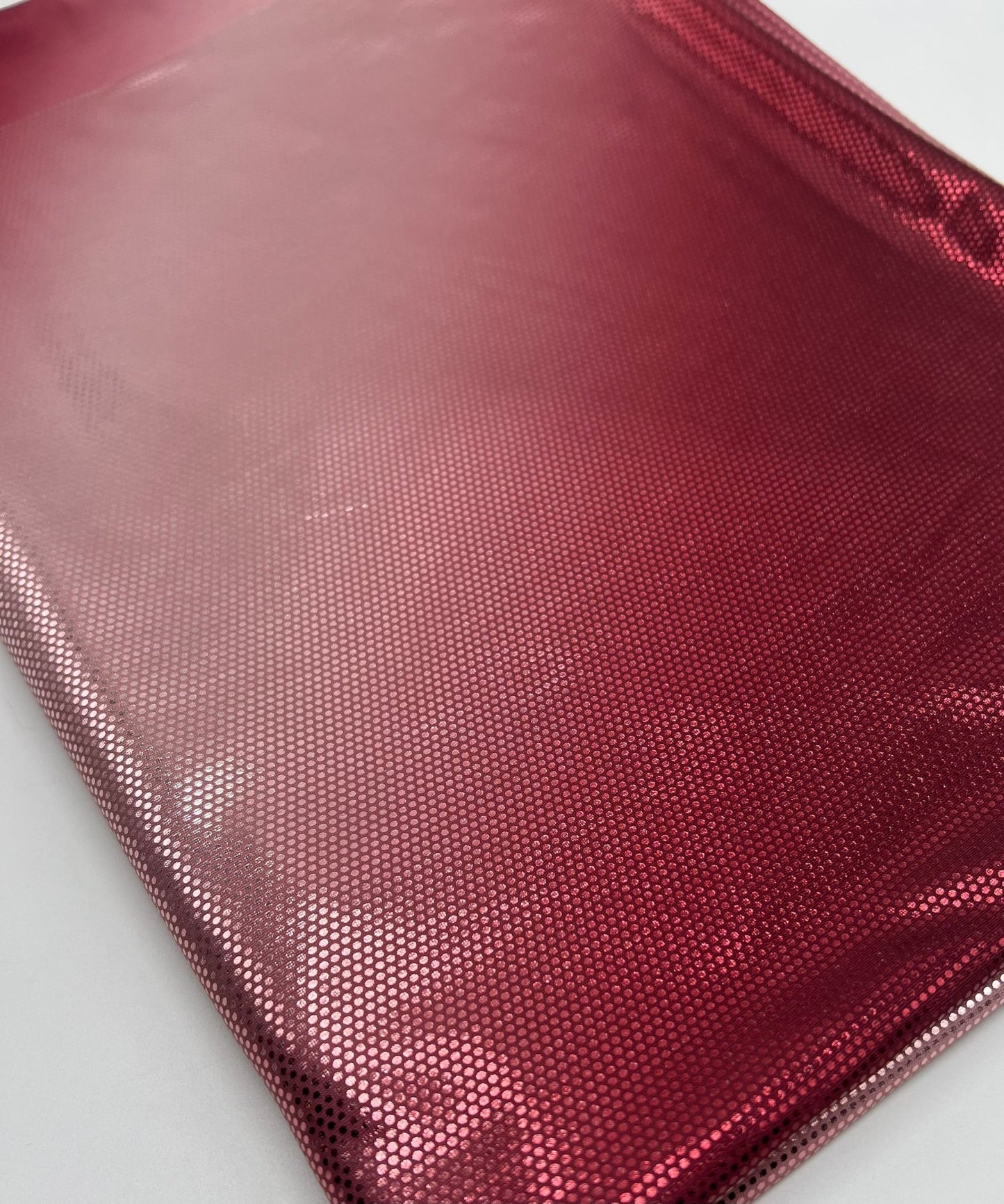 Red Silver Shiny Sequin Soft Touch 2 Way Stretch Fabric - T9 Fabrics