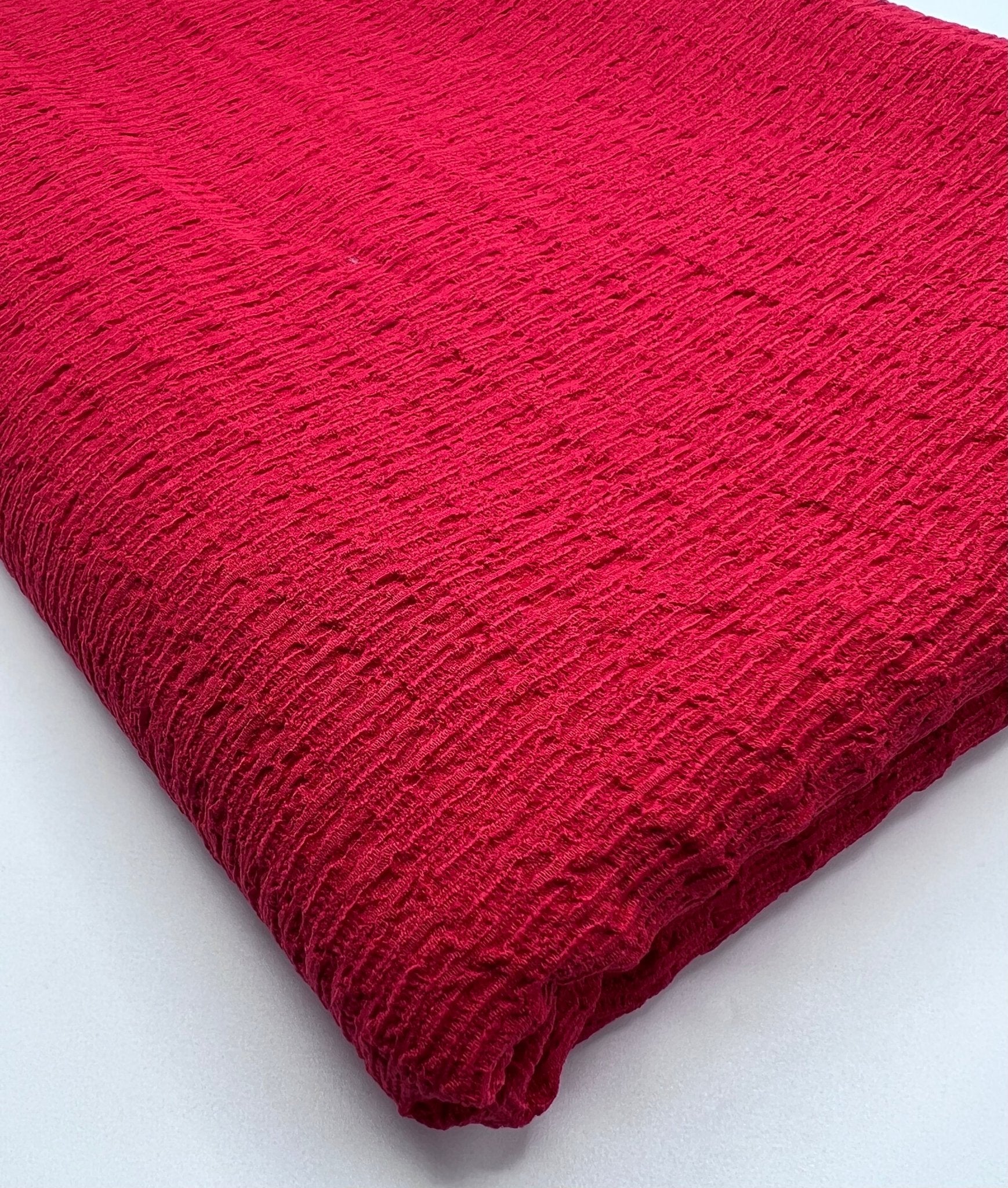 Red Textured Popcorn Stretch Fabric - T9 Fabrics