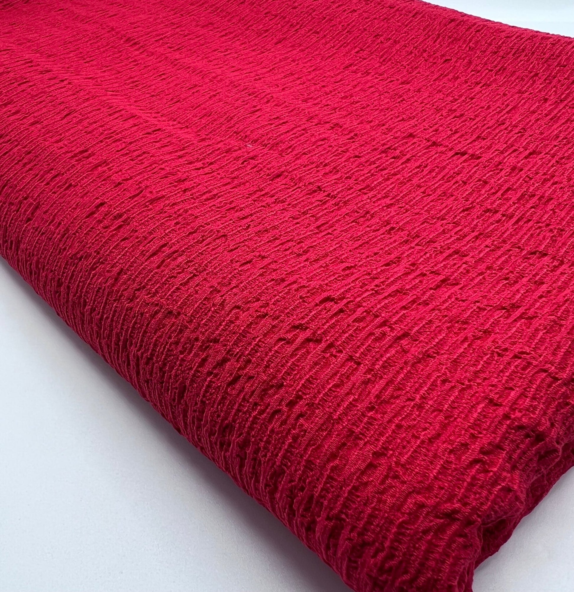 Red Textured Popcorn Stretch Fabric - T9 Fabrics