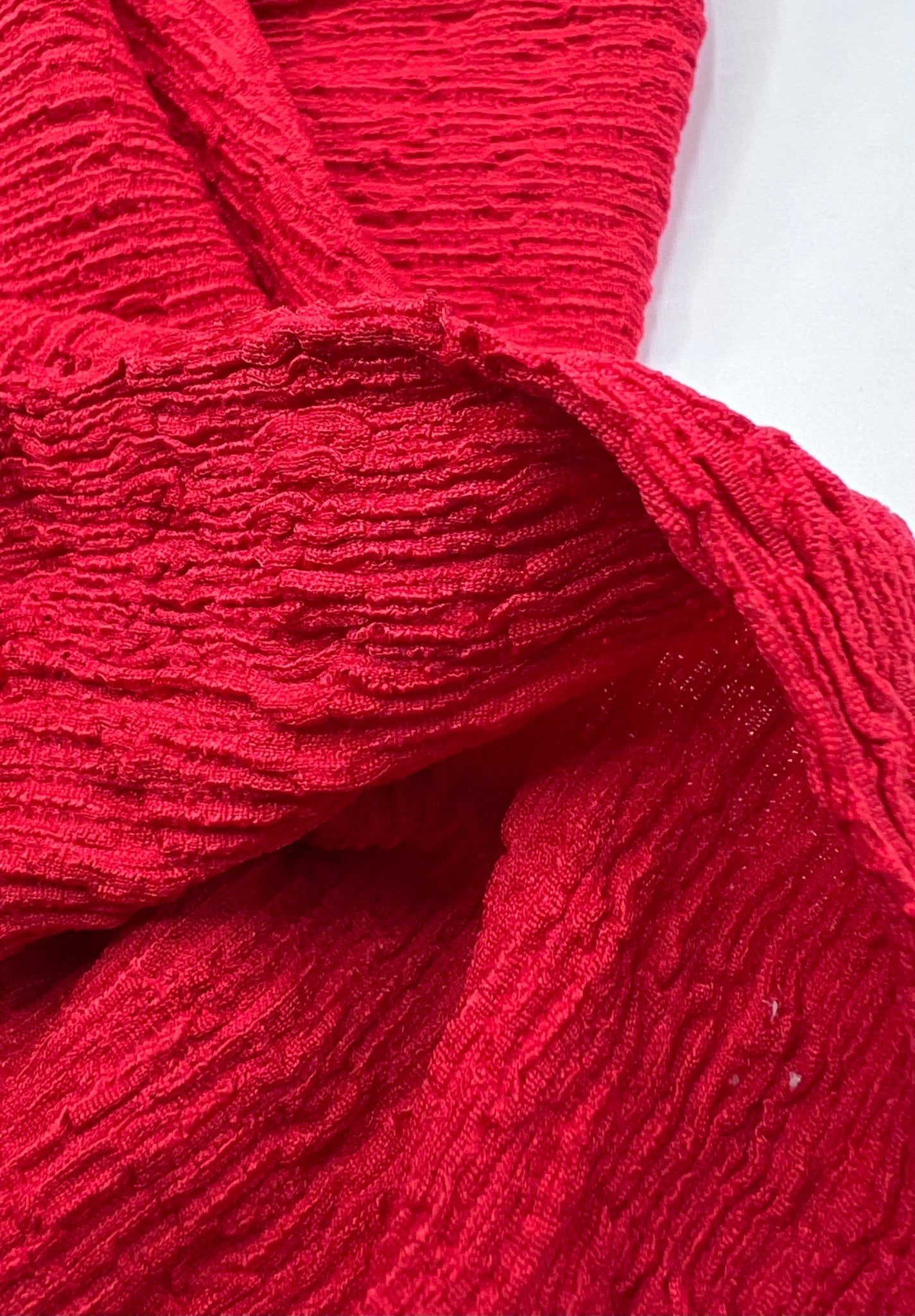 Red Textured Popcorn Stretch Fabric - T9 Fabrics