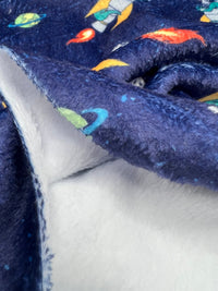 Ride The Rocket Cuddle Fleece Fabric Blanket Loungewear - T9 Fabrics