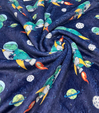 Ride The Rocket Cuddle Fleece Fabric Blanket Loungewear - T9 Fabrics