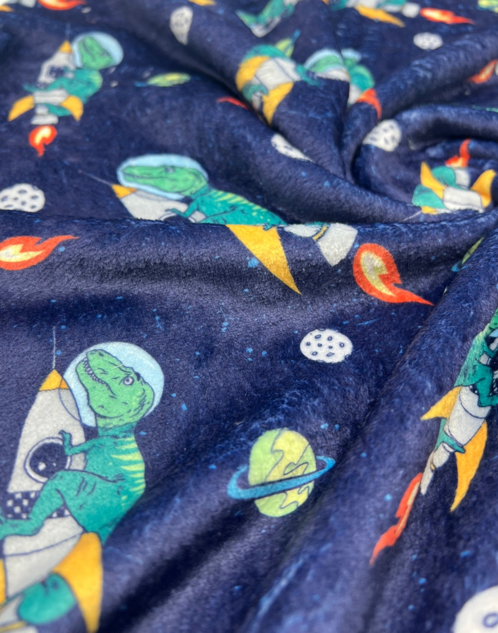 Ride The Rocket Cuddle Fleece Fabric Blanket Loungewear - T9 Fabrics
