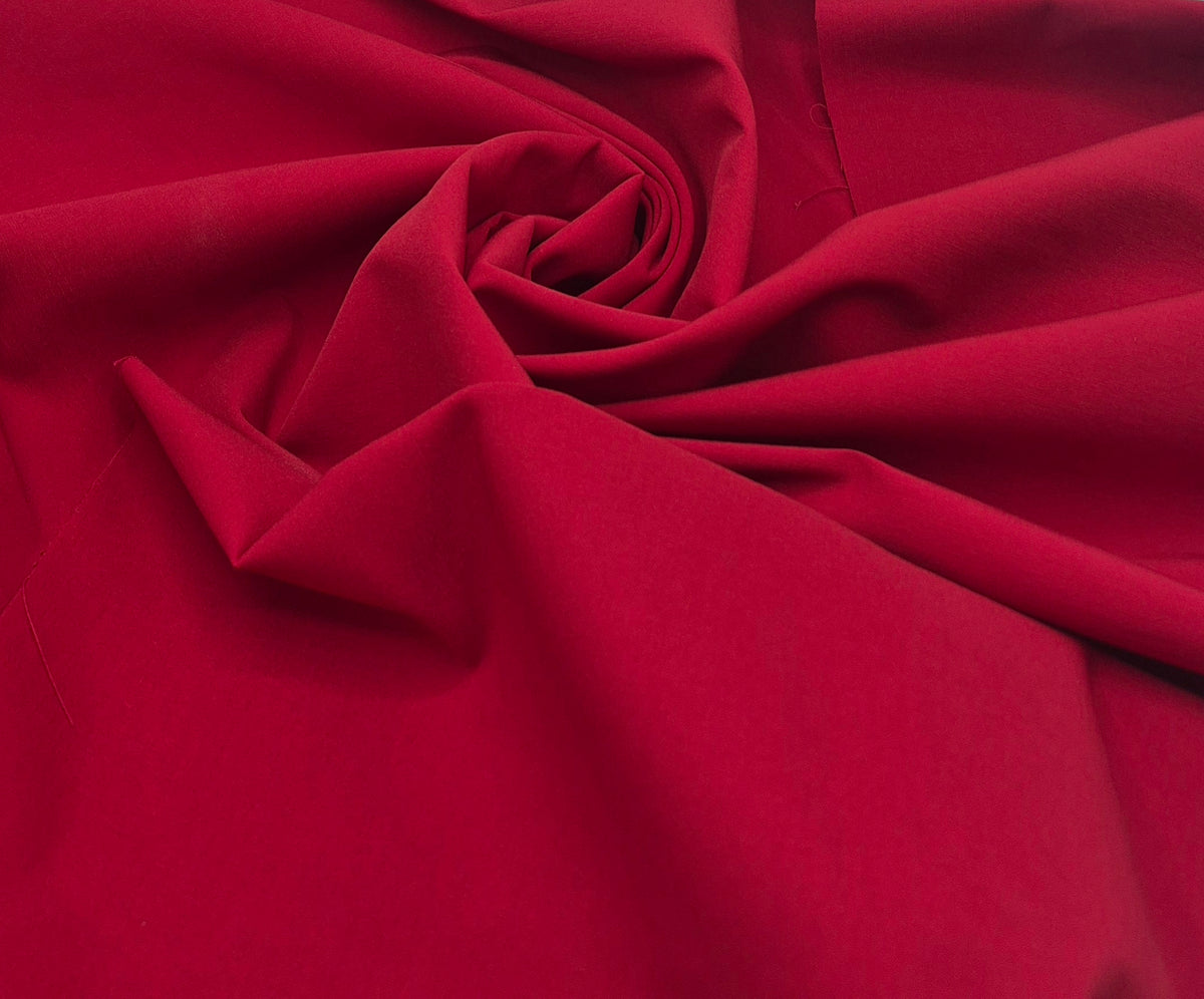 Red Bengaline Stretch Fabric