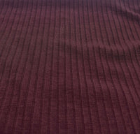 Dark Plum Lightweight 8x4 Wide Rib Stretch Fabric