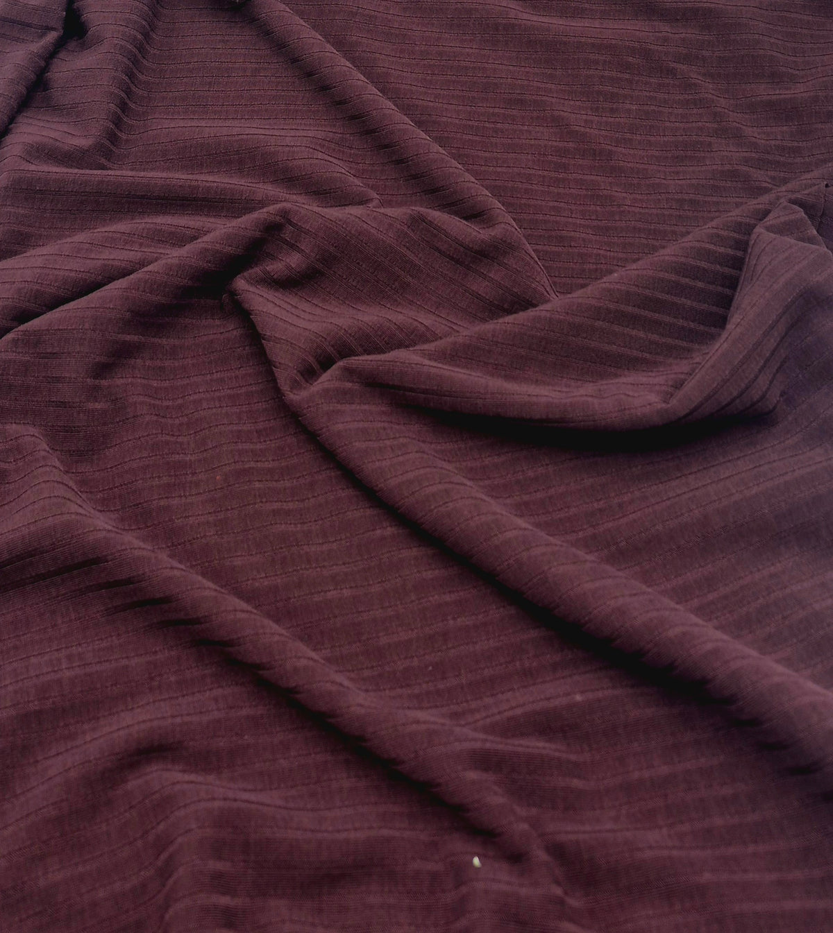 Dark Plum Lightweight 8x4 Wide Rib Stretch Fabric
