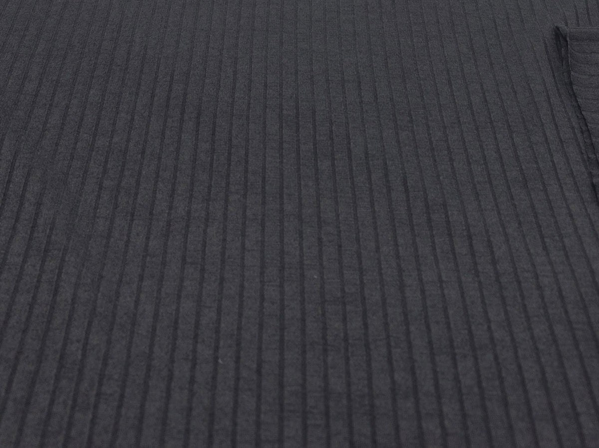 Black Lightweight 8x4 Wide Rib Stretch Fabric