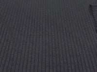 Black Lightweight 8x4 Wide Rib Stretch Fabric