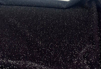 Black Silver Thread Textured Lurex Stretch Knit Fabric