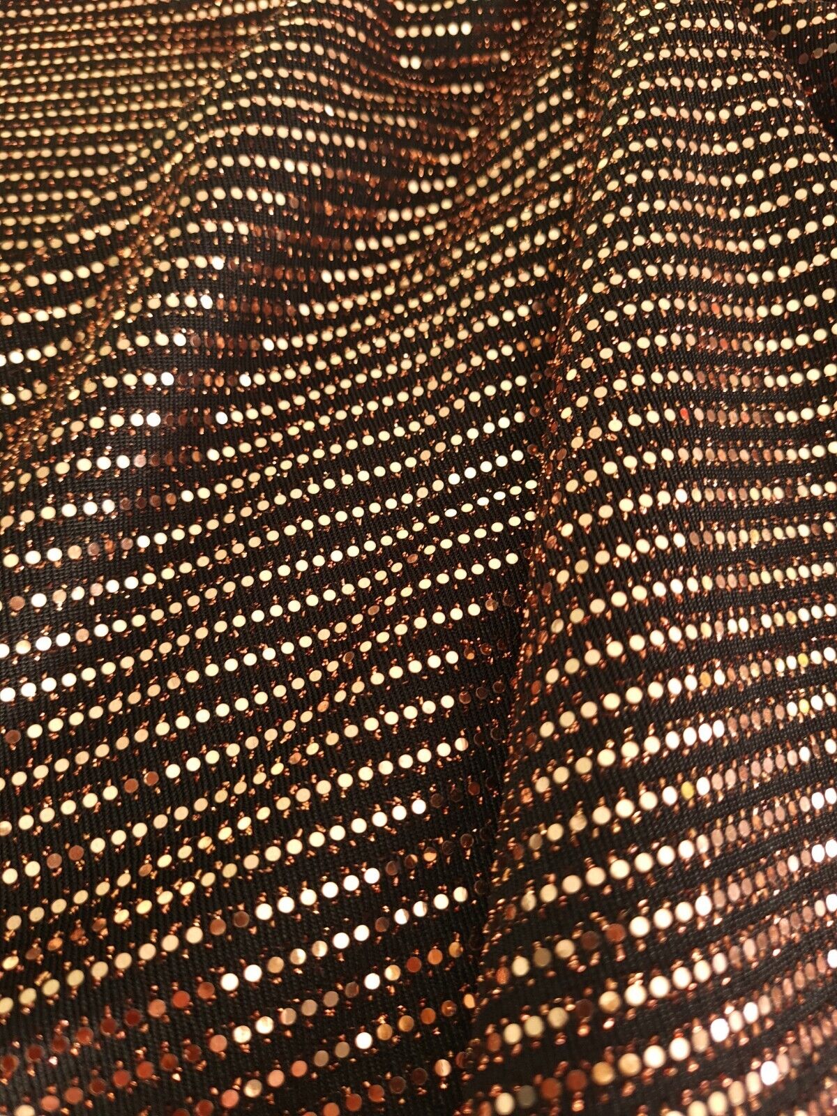 Rose Gold Sequin Detail Lurex Fabric - T9 Fabrics