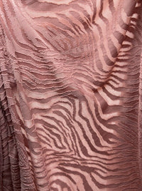 Rose Textured Zebra Stretch Dress Craft Fabric - T9 Fabrics