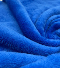 Royal Blue Super Soft Plain Cuddle Fleece Fabric Blanket Loungewear - T9 Fabrics