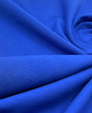 Royal Plain Cotton Stretch Jersey 240 GSM 92/8 Lycra Jersey, 4 Way Stretch, Sold By Metre - T9 Fabrics