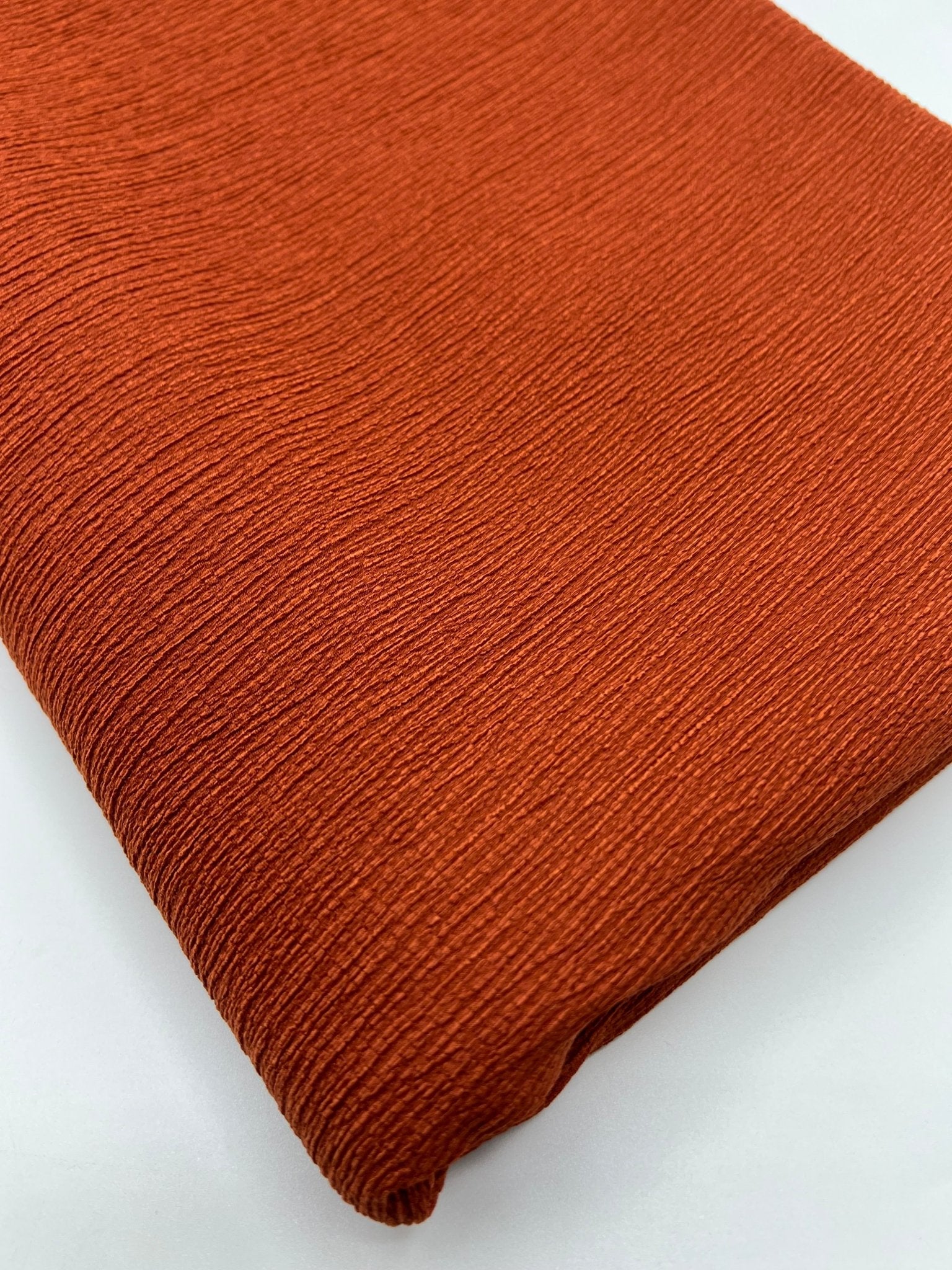 Rust Textured Tree Bark Stretch Dress Craft Fabric - T9 Fabrics