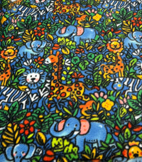 Safari Animals Printed Anti - Pil Polar Fleece Fabric Blanket Loungewear - T9 Fabrics
