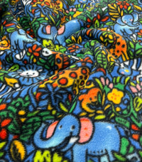 Safari Animals Printed Anti - Pil Polar Fleece Fabric Blanket Loungewear - T9 Fabrics
