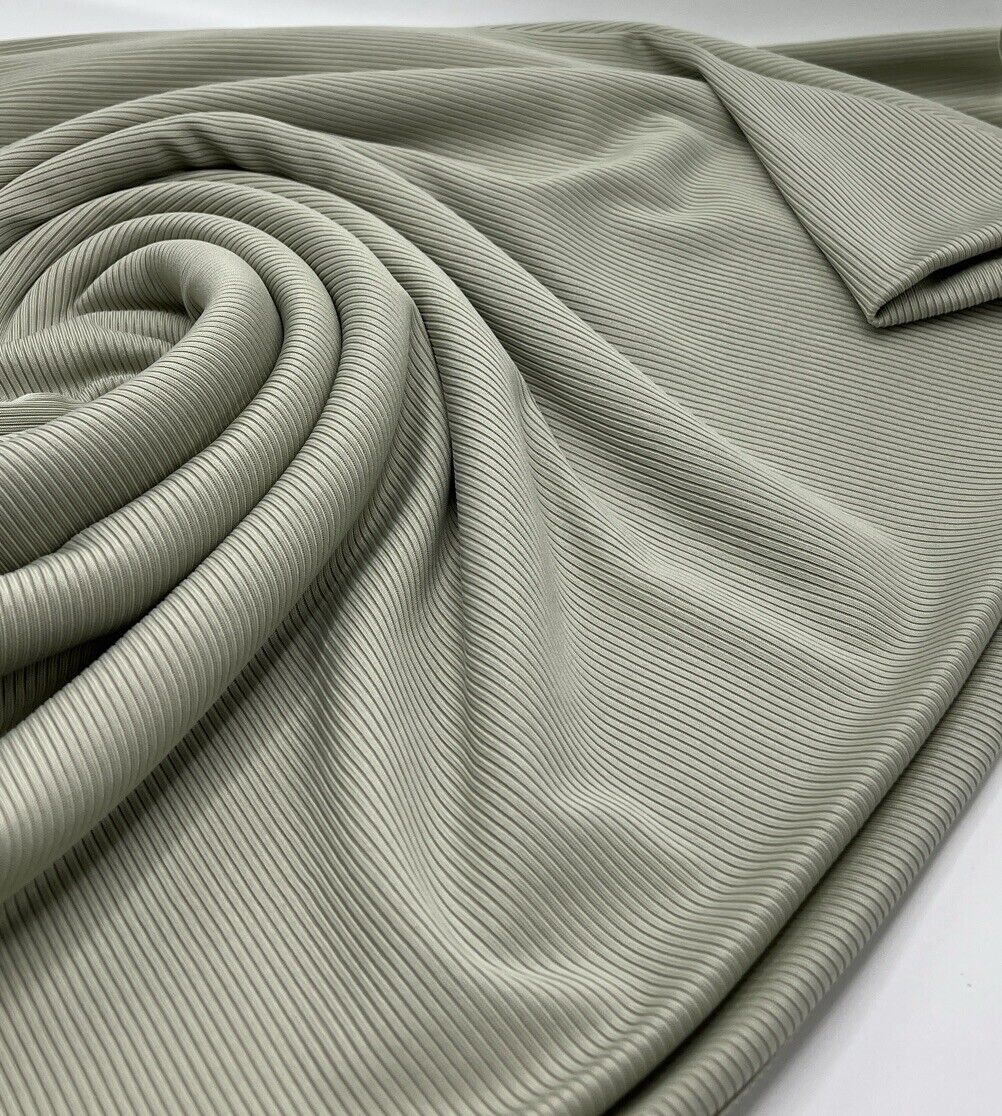 Sage 2X1 Fine Rib Stretch Fabric - T9 Fabrics