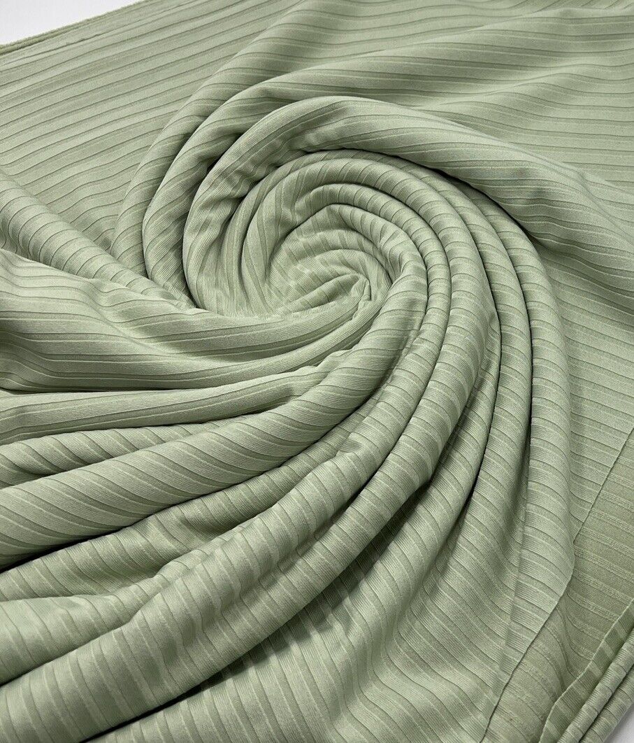 Sage 8x4 Wide Rib Stretch Fabric - T9 Fabrics