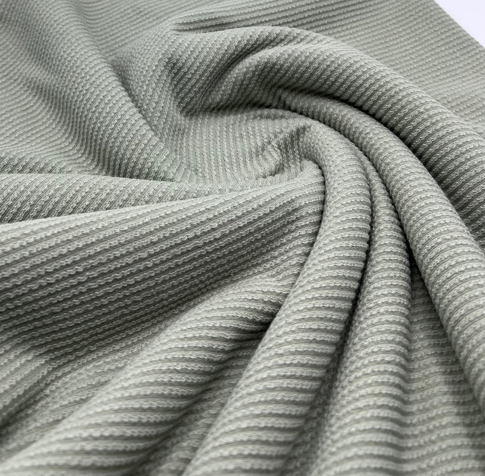 Sage Crinkle Rib Stretch Fabric - T9 Fabrics