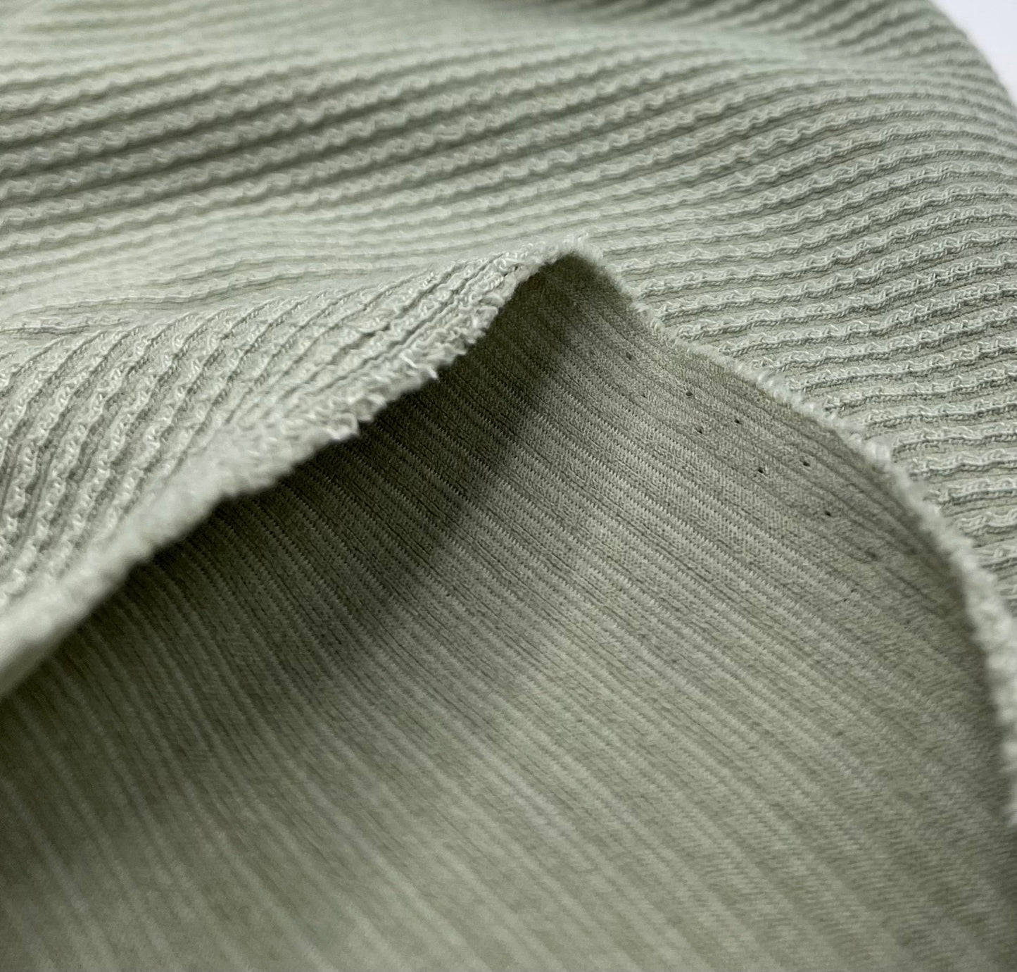 Sage Crinkle Rib Stretch Fabric - T9 Fabrics