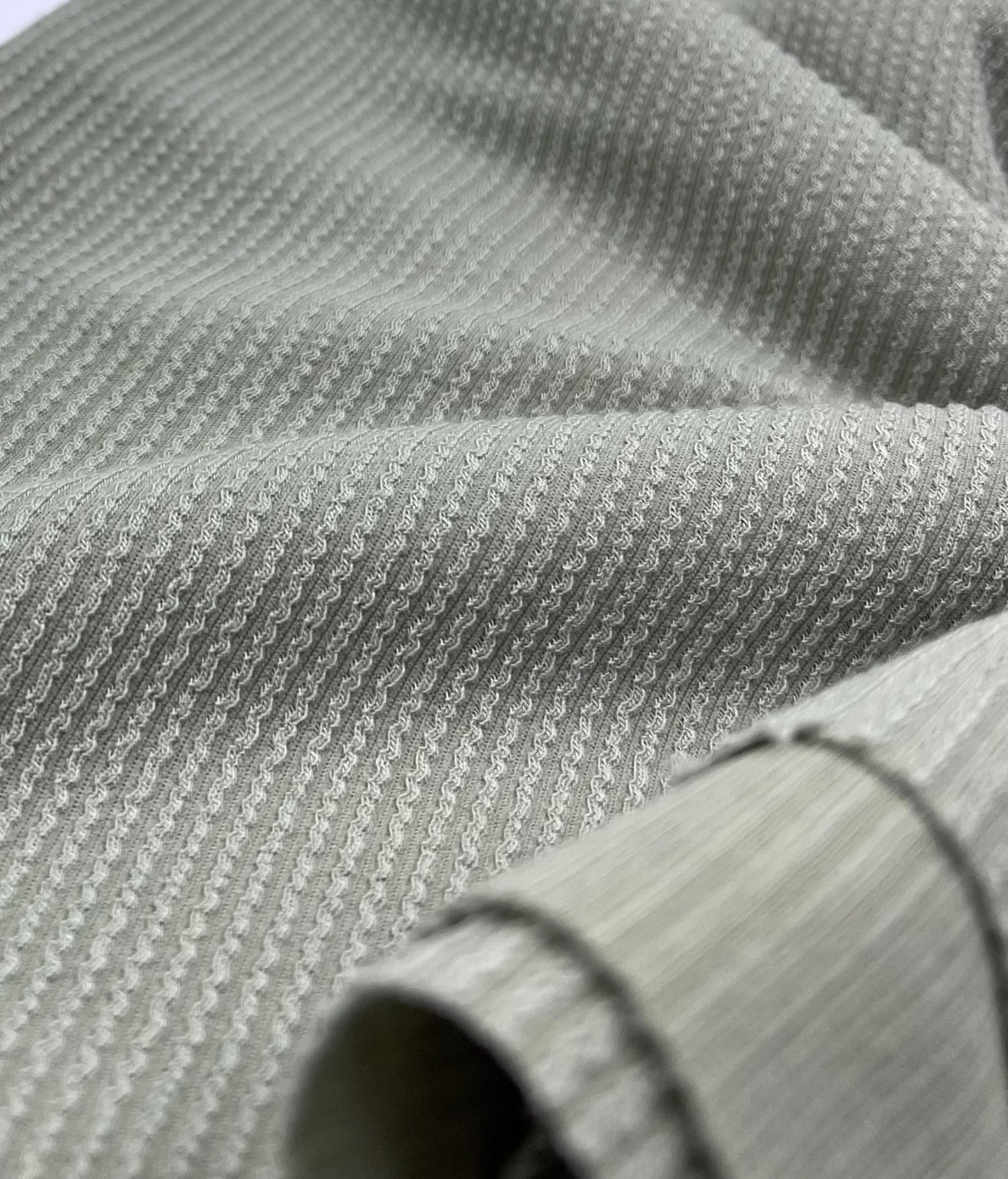 Sage Crinkle Rib Stretch Fabric - T9 Fabrics