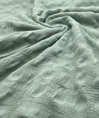 Sage Green Textured Bubble Non Stretch Fabric - T9 Fabrics