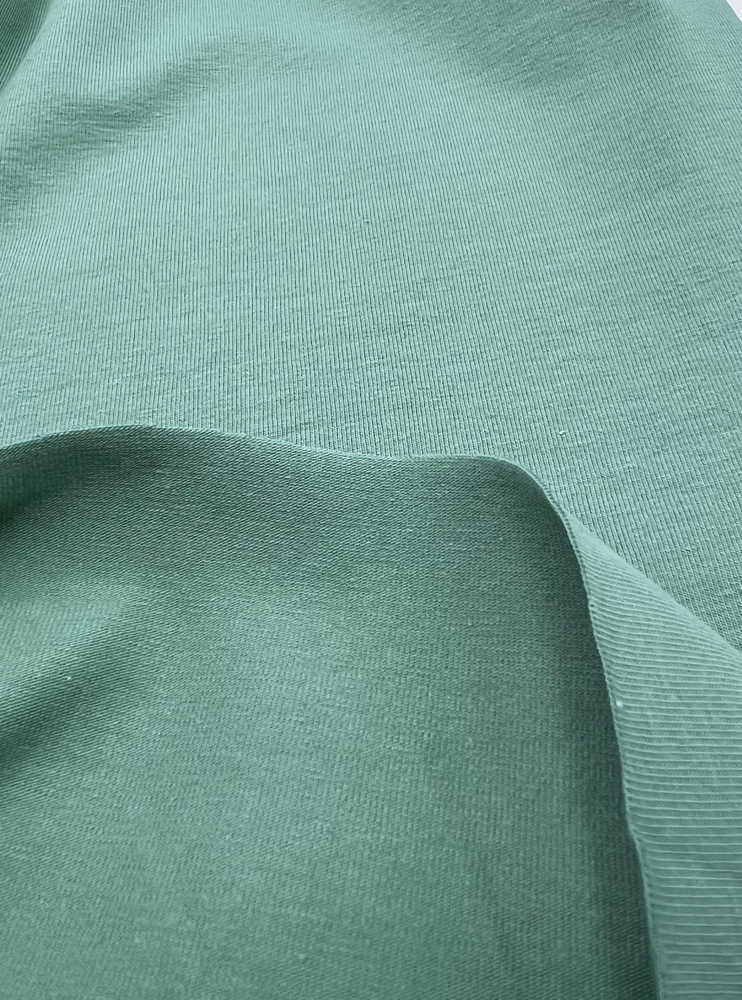 Sage Plain Cotton Stretch Jersey 240 GSM 92/8 Lycra Jersey, 4 Way Stretch, Sold By Metre - T9 Fabrics