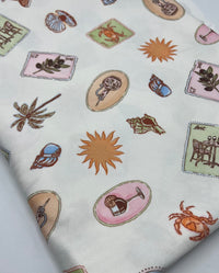 Seaside Super Soft Print Spun Poly Stretch Fabric - T9 Fabrics
