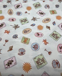 Seaside Super Soft Print Spun Poly Stretch Fabric - T9 Fabrics