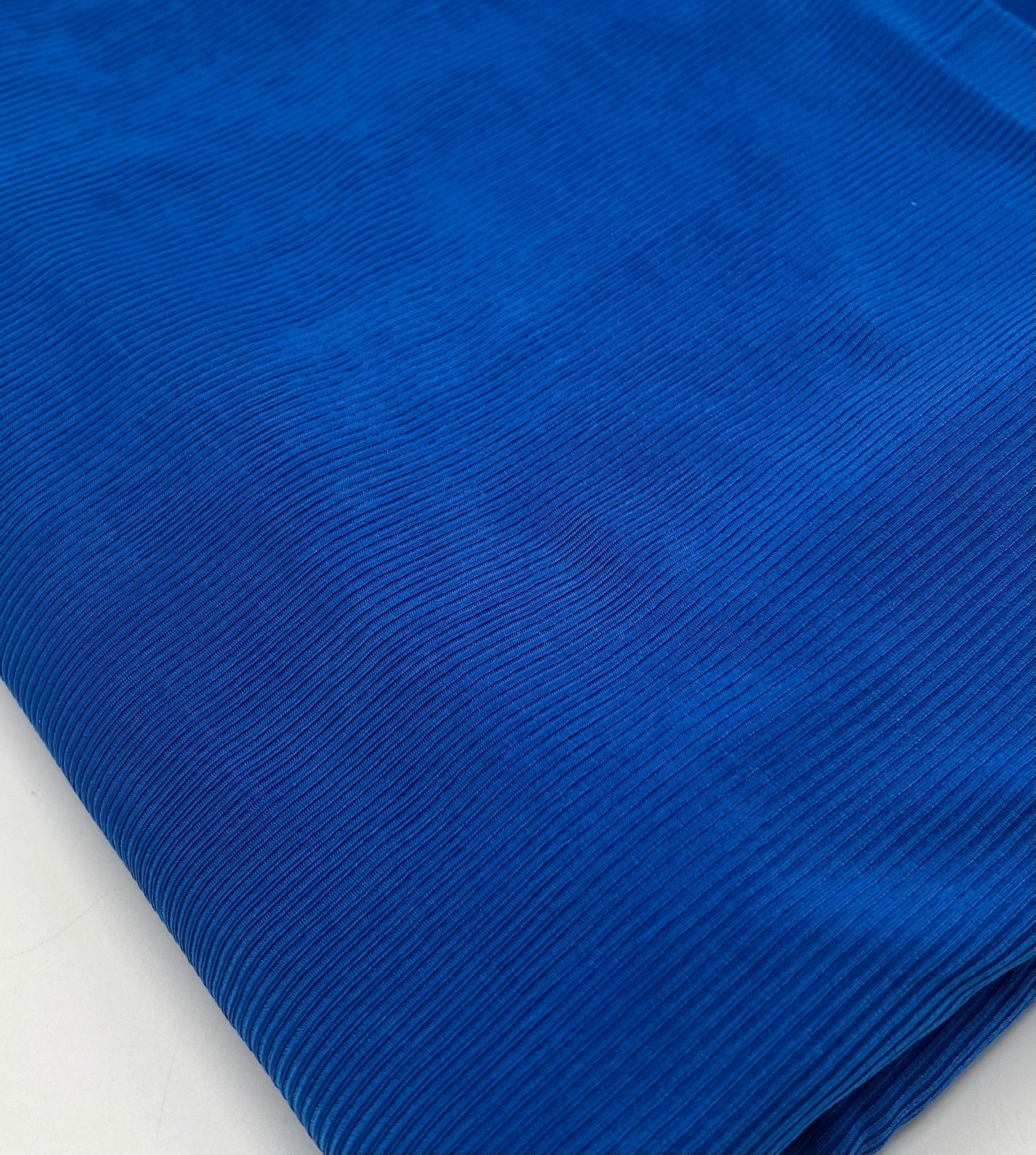 Shiny Blue 2X1 Fine Rib Stretch Fabric - T9 Fabrics