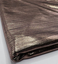 Shiny Bronze Metallic Foil Rib Fabric - T9 Fabrics