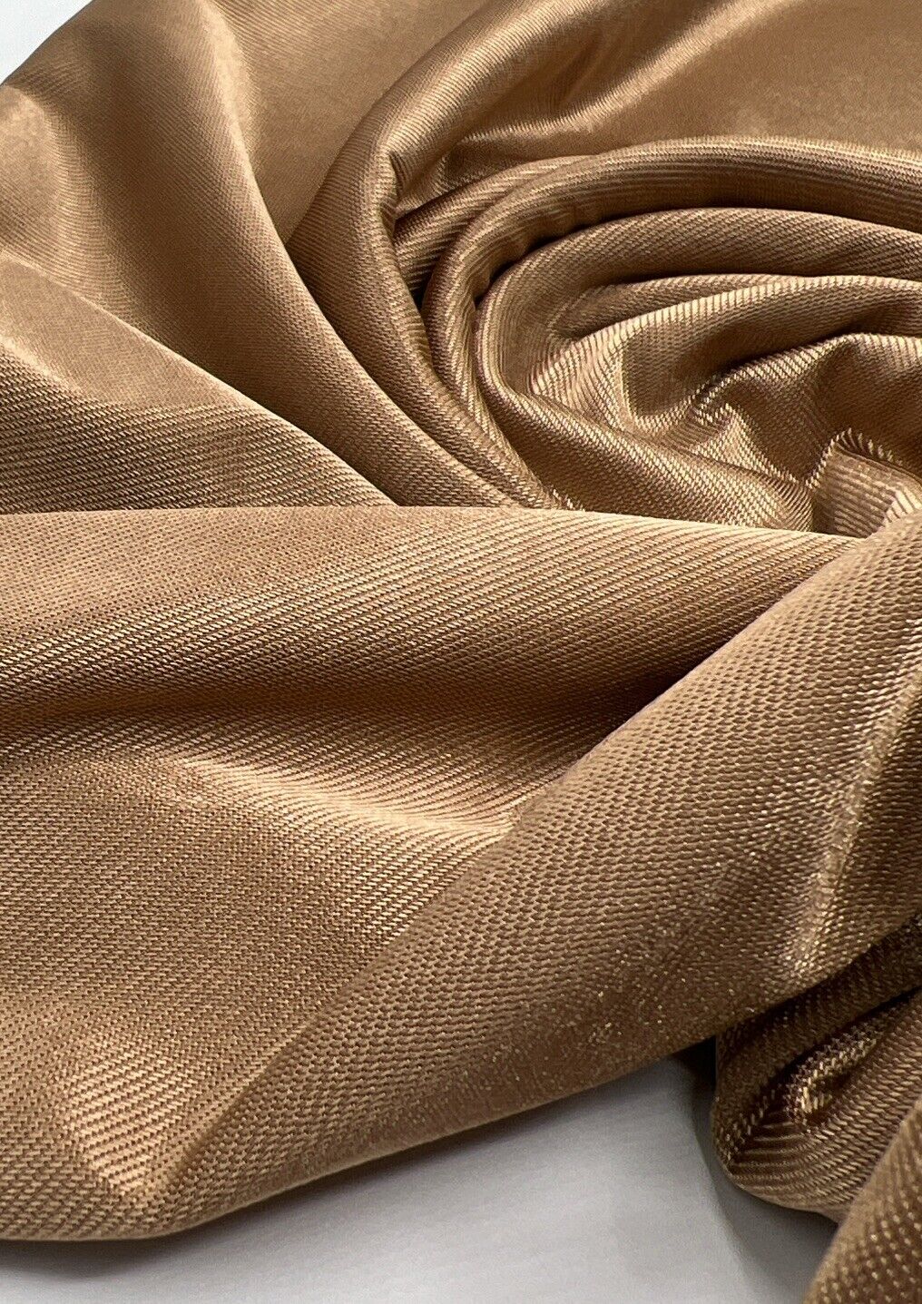 Shiny Camel Stretch Nylon Dress Craft Fabric - T9 Fabrics