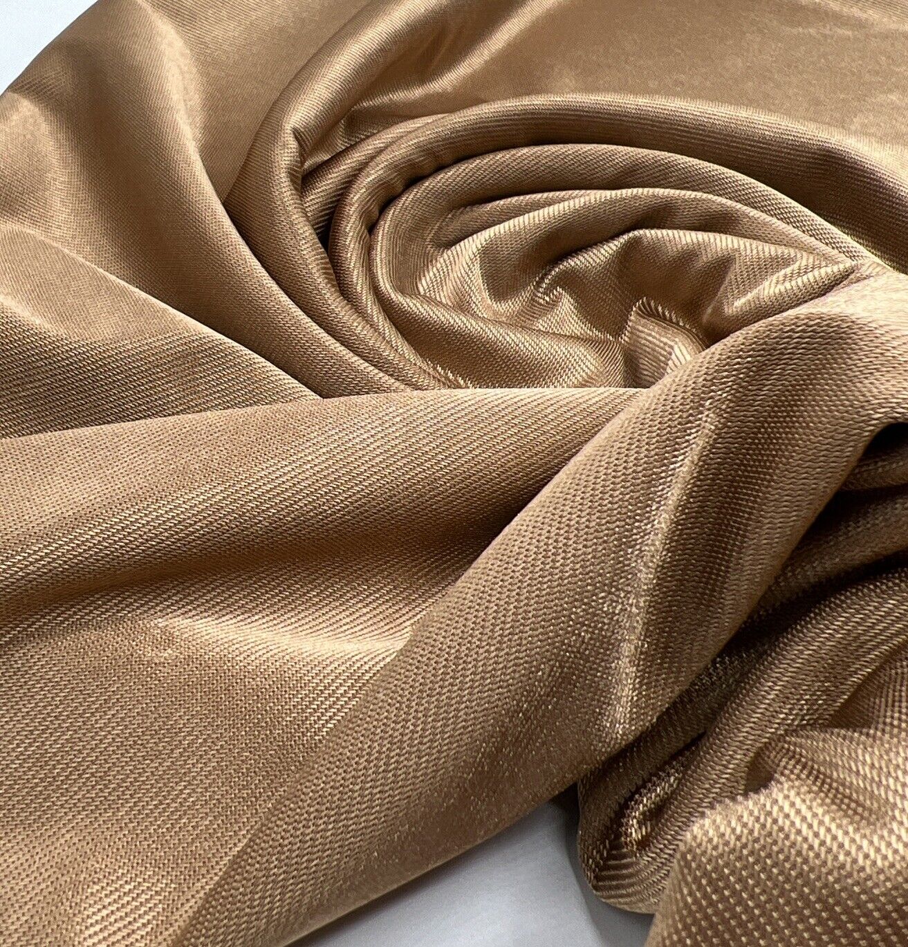 Shiny Camel Stretch Nylon Dress Craft Fabric - T9 Fabrics