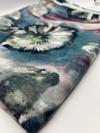 Shiny Floral Textured Printed Chiffon Dress Fabric - T9 Fabrics