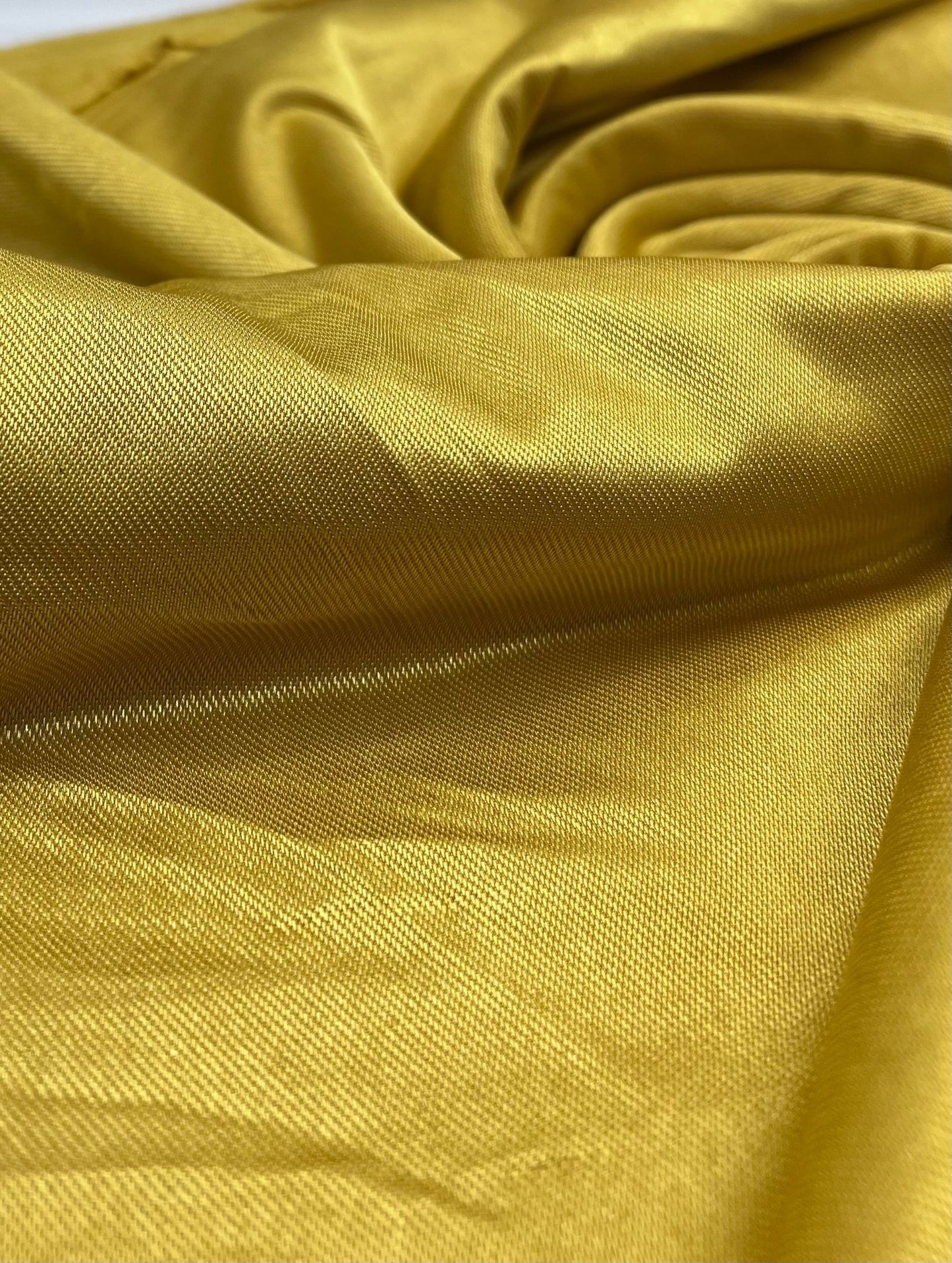 Shiny Mustard Gold Stretch Nylon Dress Craft Fabric - T9 Fabrics