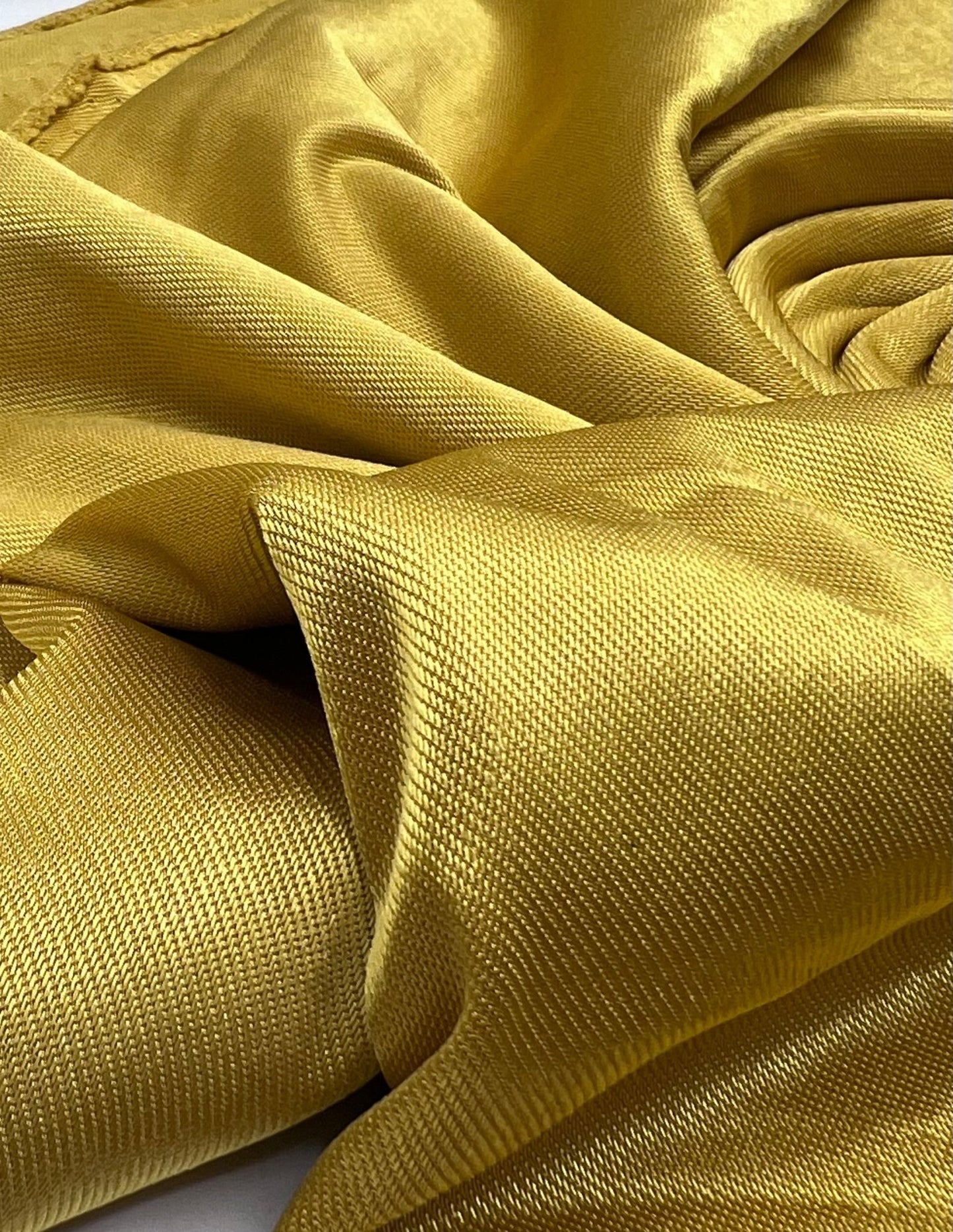 Shiny Mustard Gold Stretch Nylon Dress Craft Fabric - T9 Fabrics