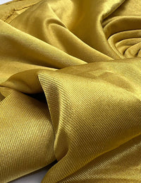 Shiny Mustard Gold Stretch Nylon Dress Craft Fabric - T9 Fabrics