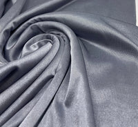 Shiny Silver Grey Stretch Nylon Dress Craft Fabric - T9 Fabrics