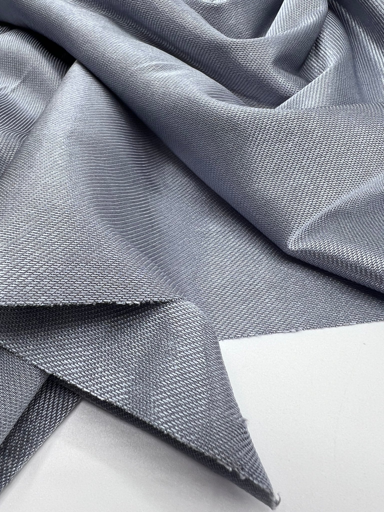 Shiny Silver Grey Stretch Nylon Dress Craft Fabric - T9 Fabrics