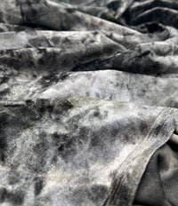 Silver Grey Crushed Velour Spandex Stretch Fabric - T9 Fabrics