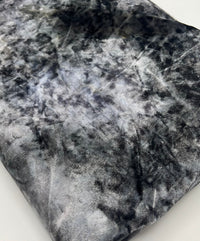Silver Grey Crushed Velour Spandex Stretch Fabric - T9 Fabrics